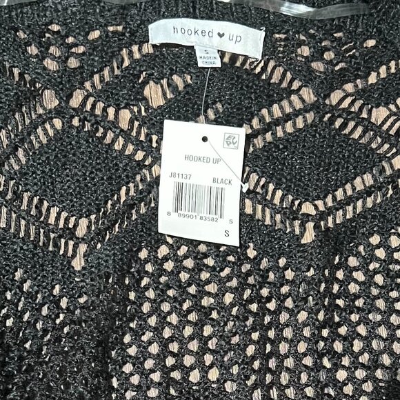 Hooked Up By Iot Juniors' Side-Tie Cardigan Black Size S - Picture 9 of 9